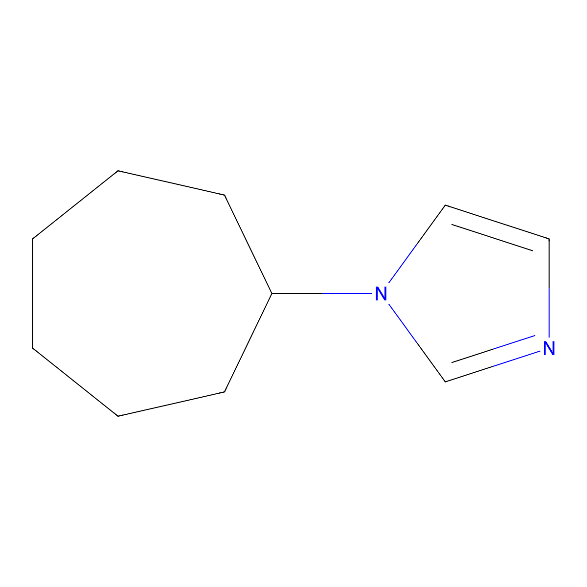 1-Cycloheptyl-1H-imidazole molecular structure, CAS 71614-57-8