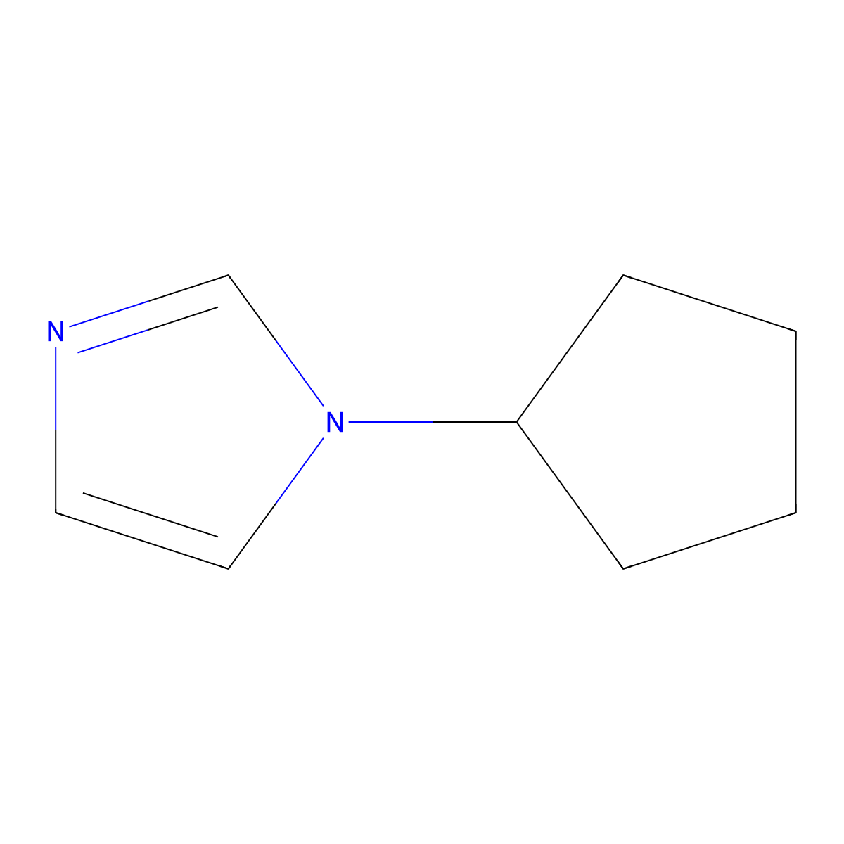 1-Cyclopentyl-1H-imidazole molecular structure, CAS 71614-58-9
