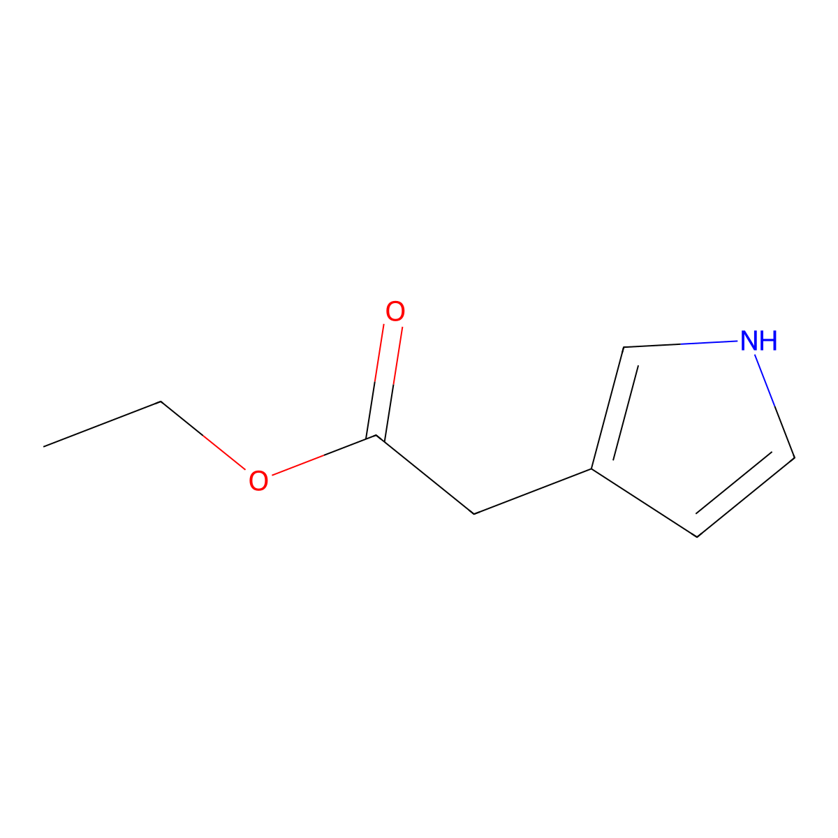 Ethyl 2-(3-pyrrolyl)acetate molecular structure, CAS 71616-57-4