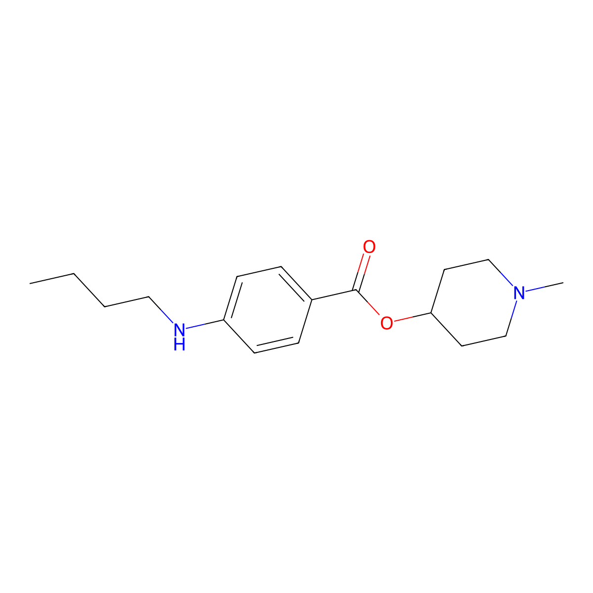Paridocaine molecular structure, CAS 7162-37-0