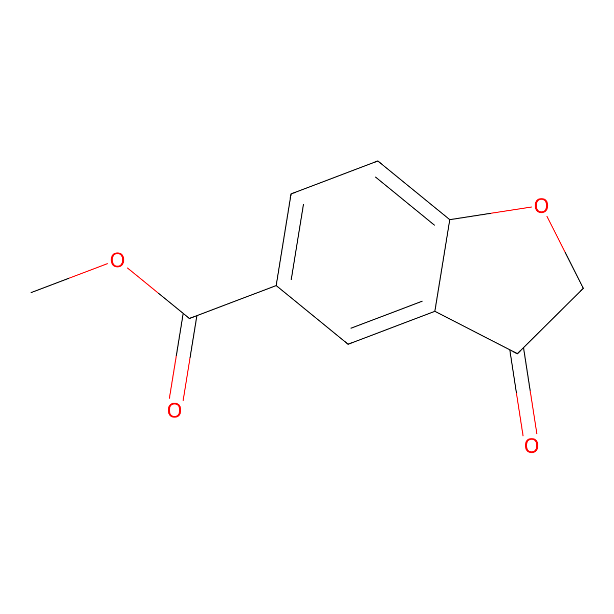 Methyl 3-oxo-2,3-dihydrobenzofuran-5-carboxylate molecular structure, CAS 71620-34-3