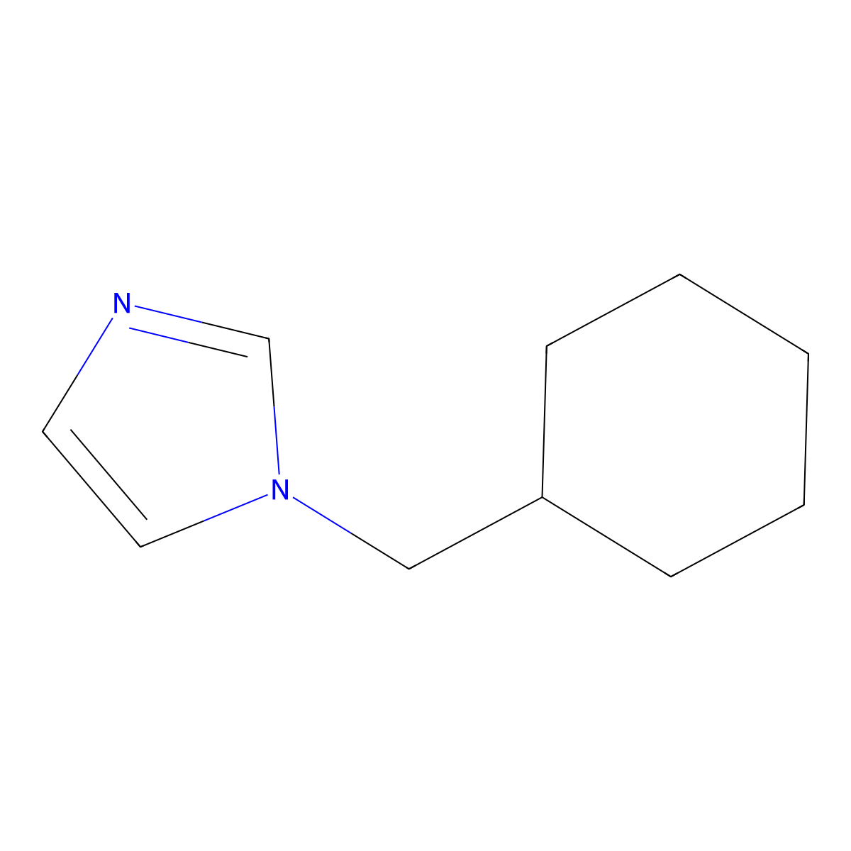 1-Cyclohexylmethylimidazole molecular structure, CAS 71621-00-6