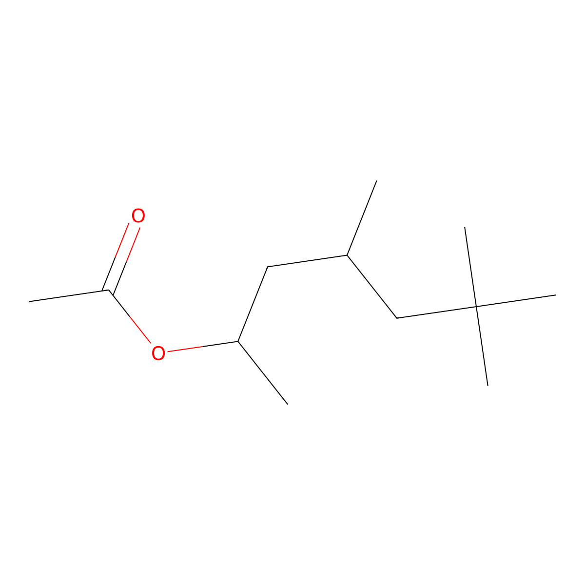 1,3,5,5-Tetramethylhexyl acetate molecular structure, CAS 71621-70-0