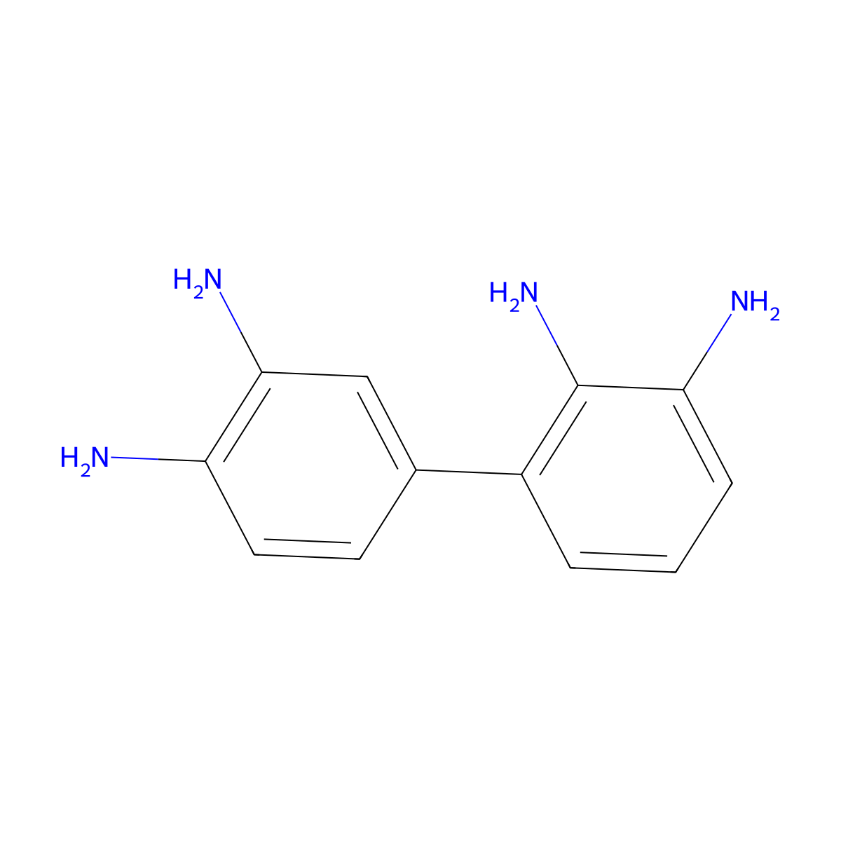 [1,1'-Biphenyl]-2,3,3',4'-tetramine molecular structure, CAS 71625-23-5