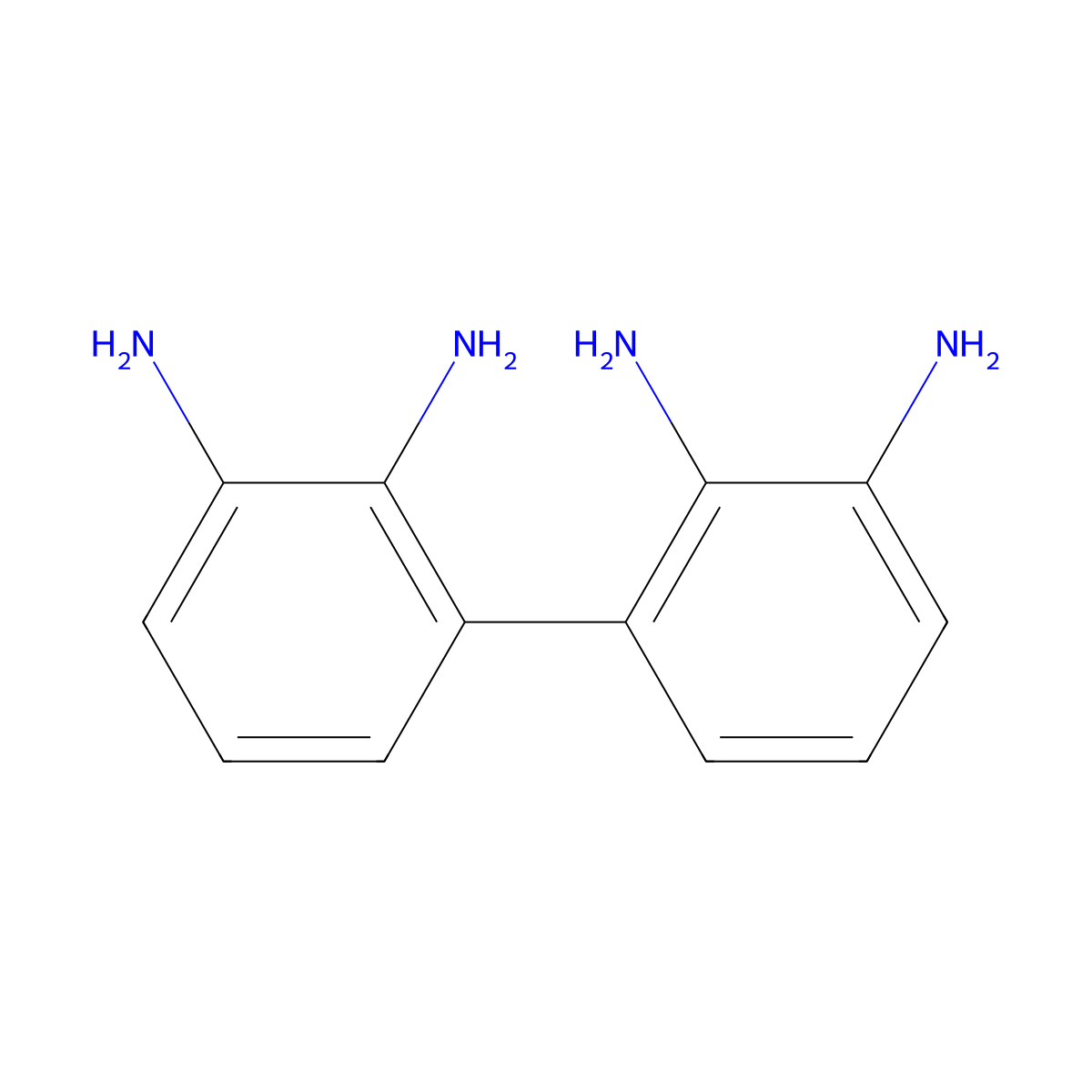 [1,1'-Biphenyl]-2,2',3,3'-tetramine molecular structure, CAS 71625-27-9