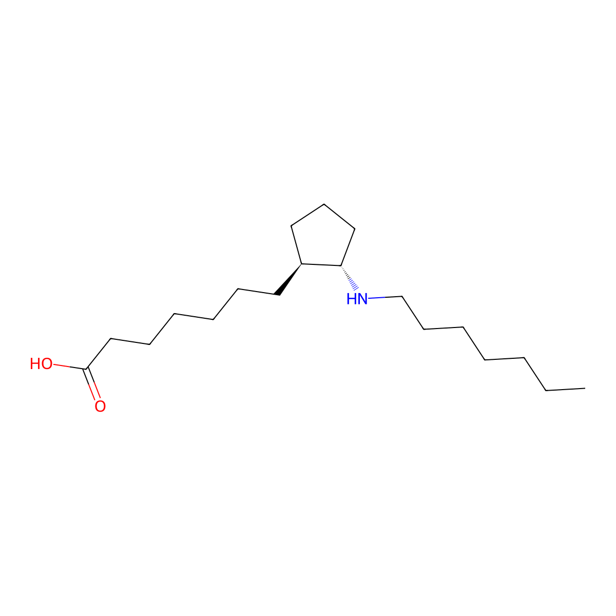 13-Azaprostanoic acid molecular structure, CAS 71629-07-7