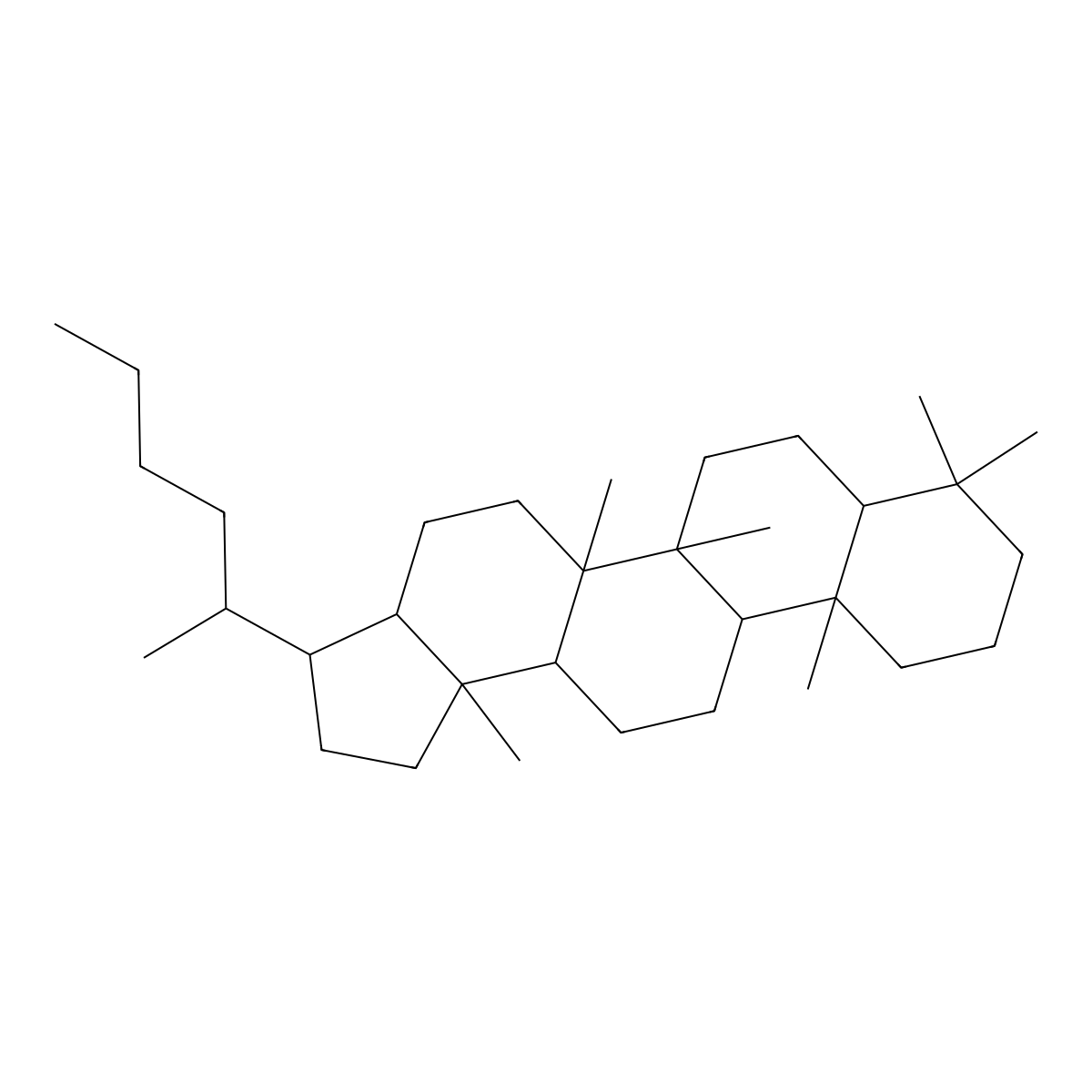A'-Neo-30-norgammacerane, 22-butyl-, (17alpha,22R)- molecular structure, CAS 71629-80-6