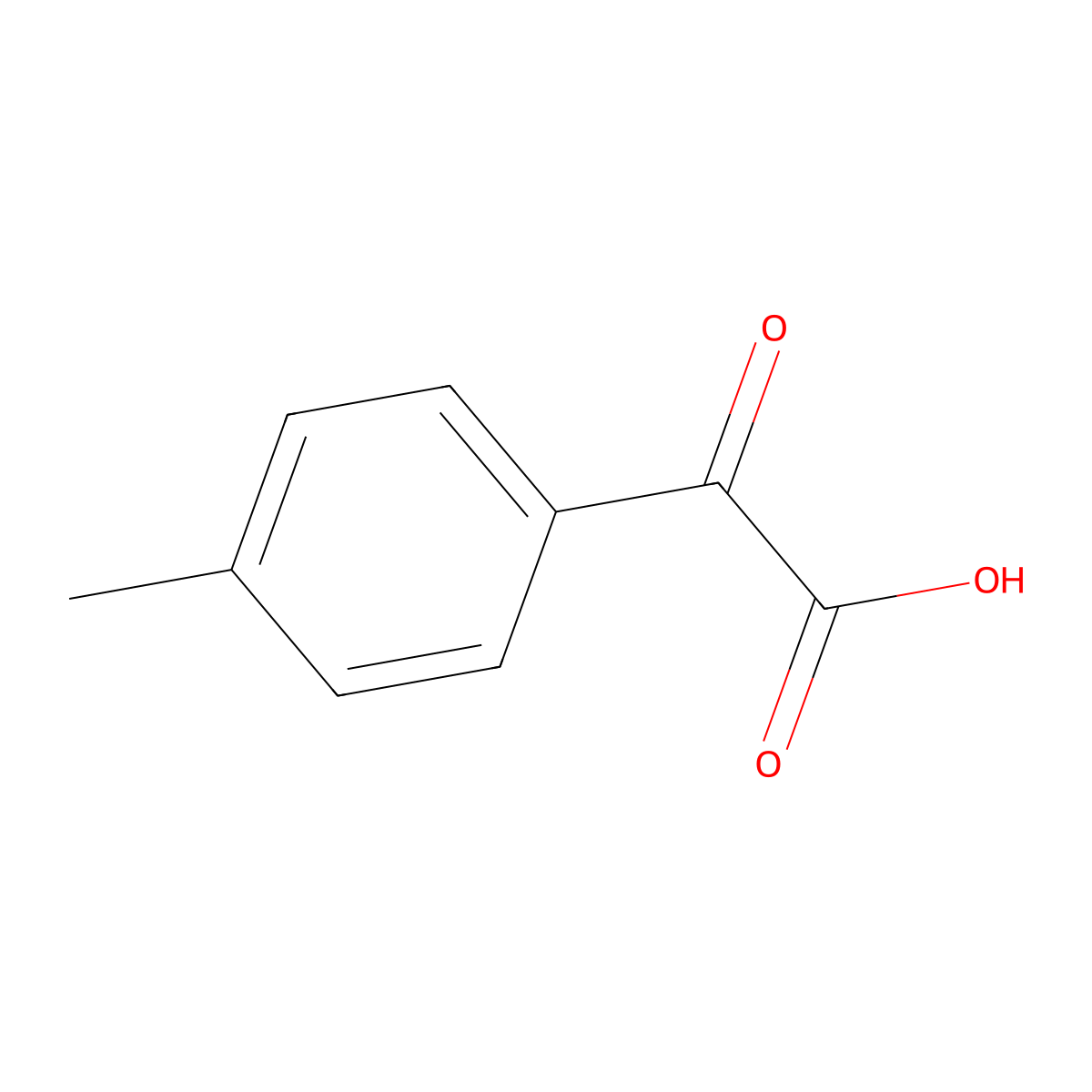 4-Methylbenzoylformic acid molecular structure, CAS 7163-50-0