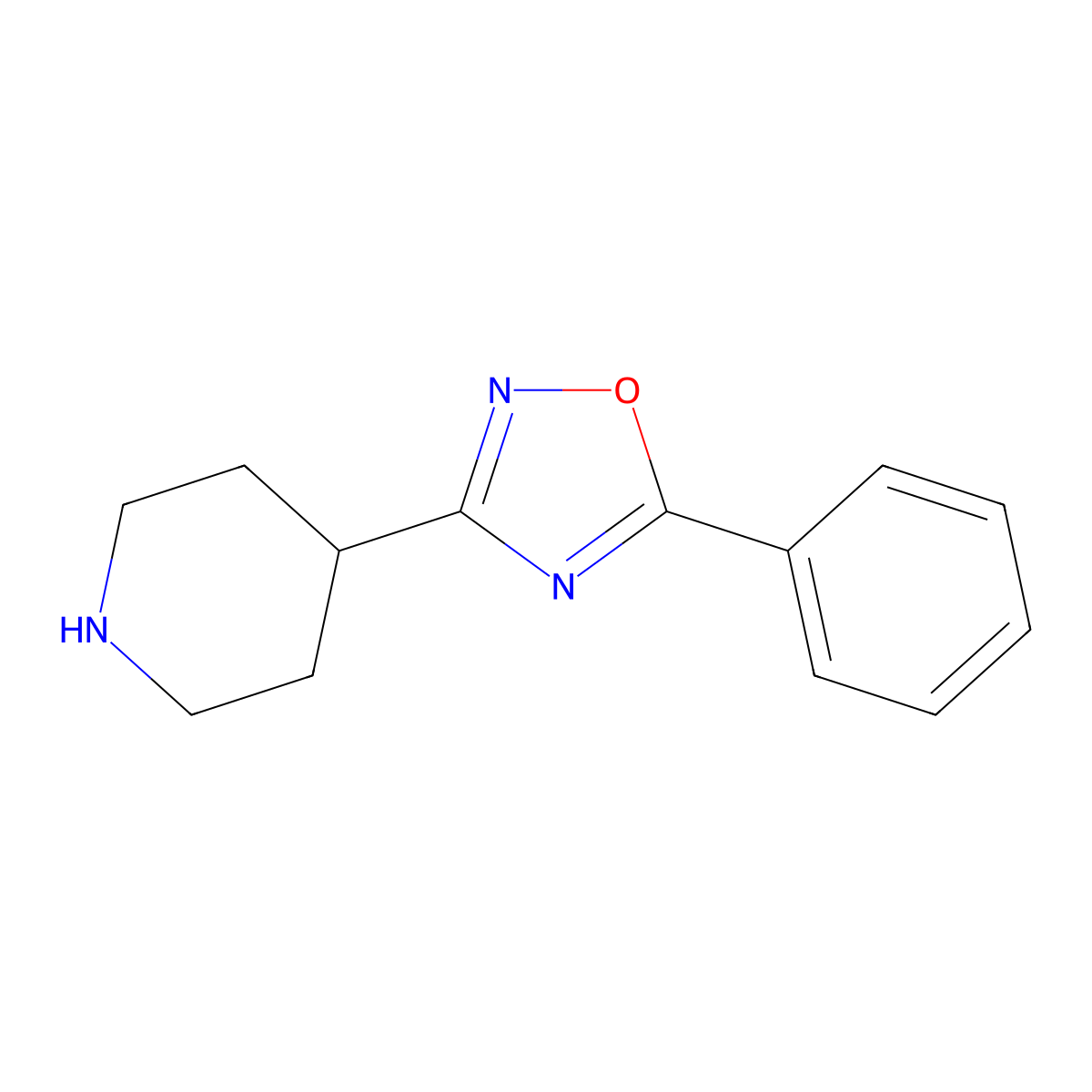 4-(5-phenyl-1,2,4-oxadiazol-3-yl)Piperidine molecular structure, CAS 716313-84-7