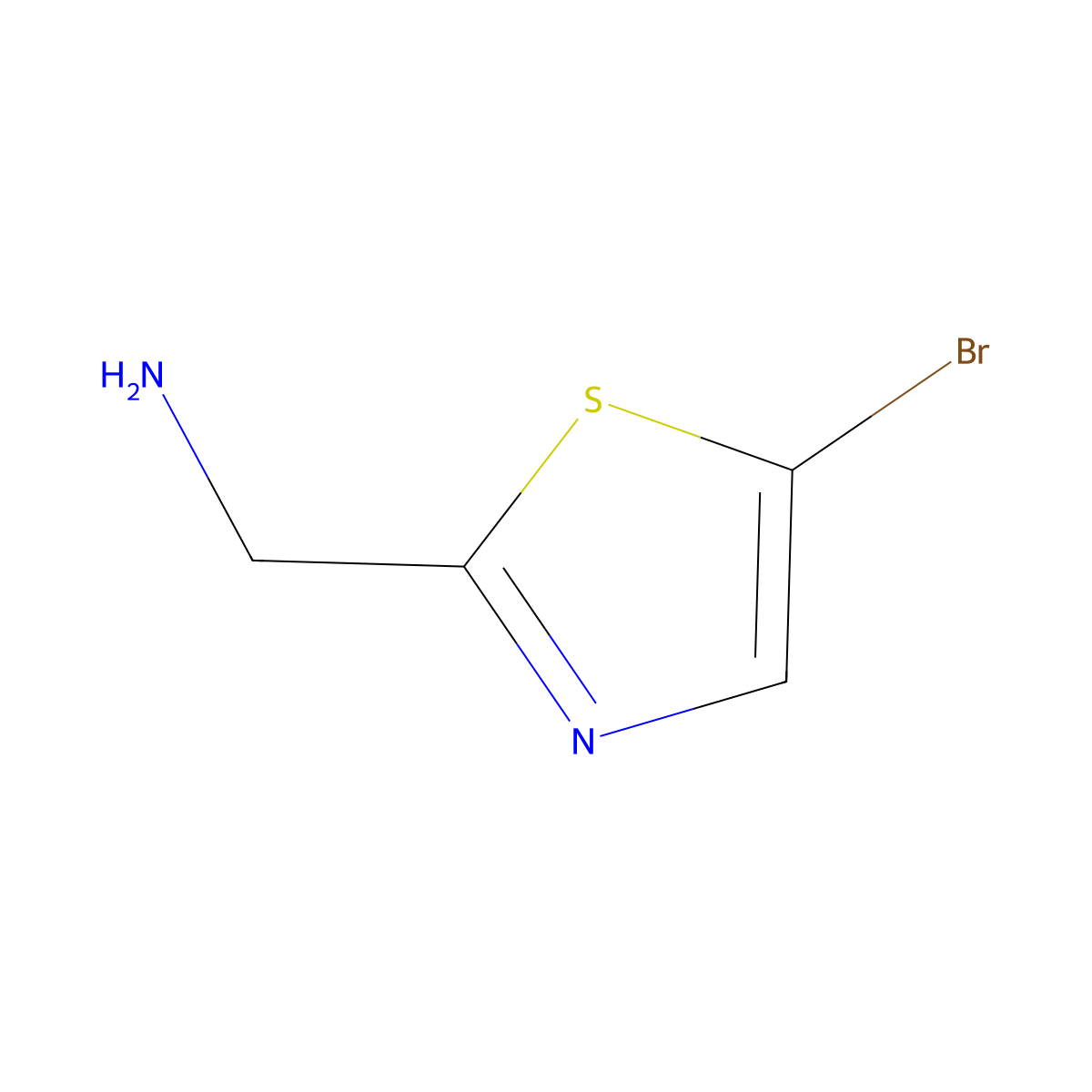 (5-Bromo-1,3-thiazol-2-YL)methanamine molecular structure, CAS 716315-35-4
