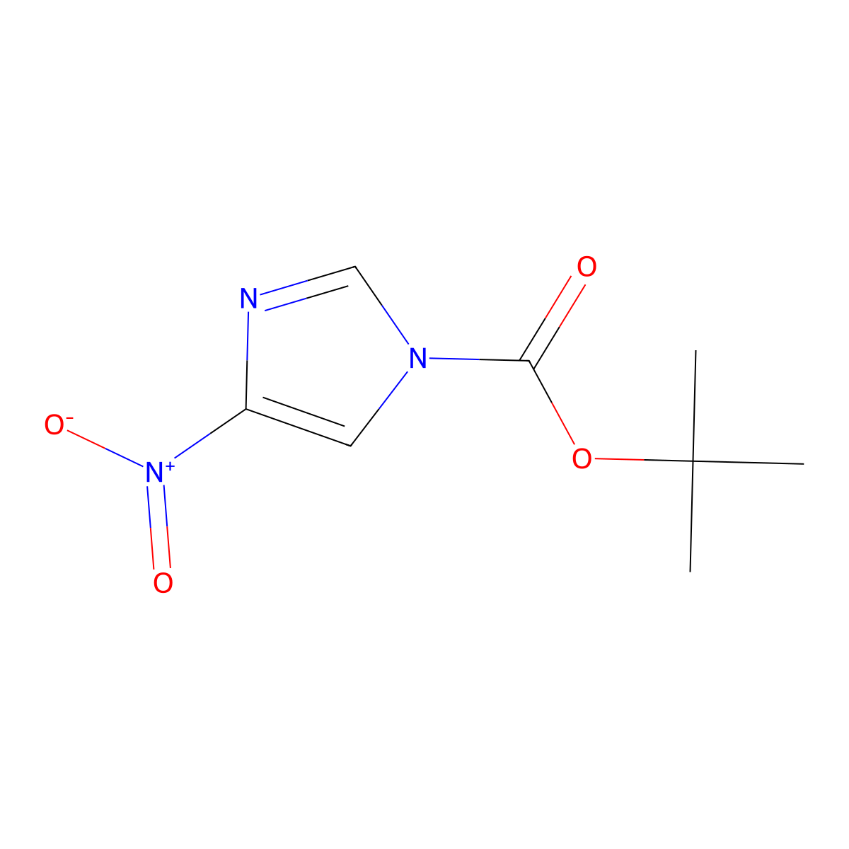 tert-Butyl 4-nitro-1H-imidazole-1-carboxylate molecular structure, CAS 716316-20-0