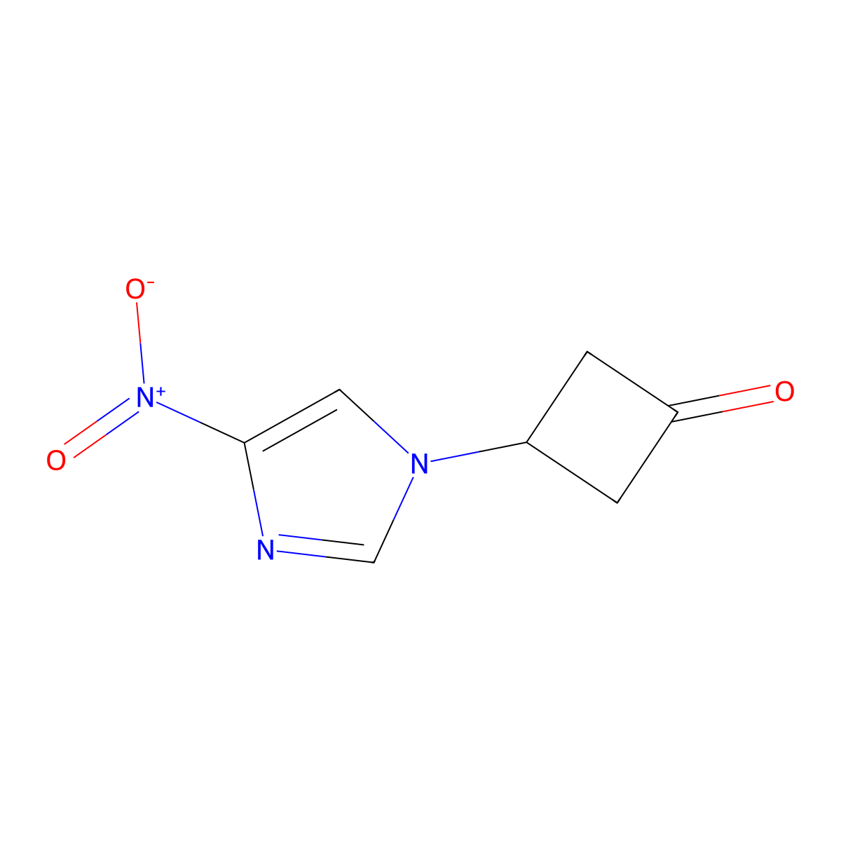 3-(4-Nitro-1H-imidazol-1-yl)cyclobutanone molecular structure, CAS 716316-22-2