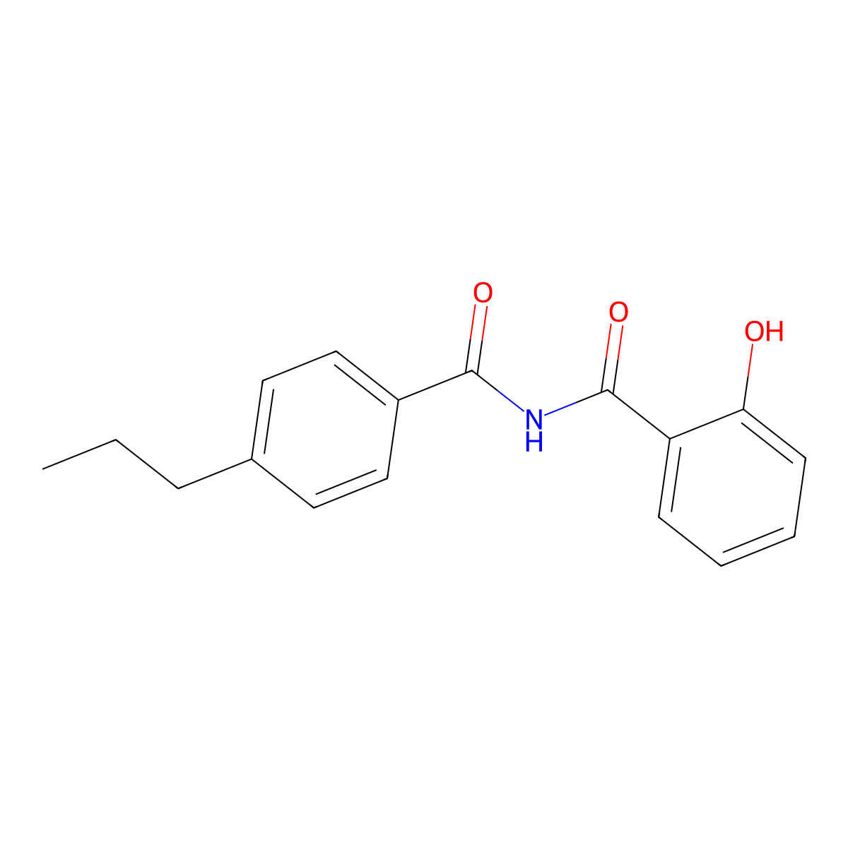 2-hydroxy-N-(4-propylbenzoyl)benzamide molecular structure, CAS 716317-48-5