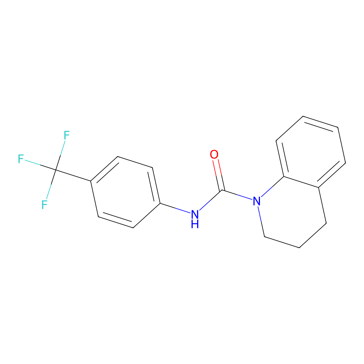 1(2H)-Quinolinecarboxamide, 3,4-dihydro-N-[4-(trifluoromethyl)phenyl]- molecular structure, CAS 716318-29-5