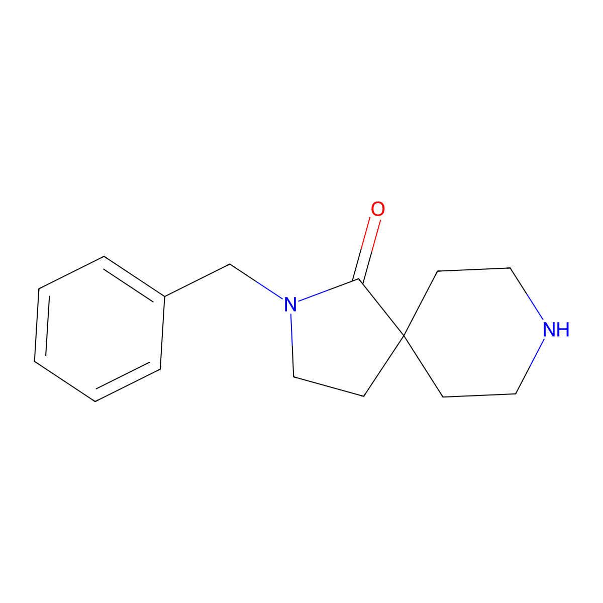 2,8-Diazaspiro[4.5]decan-1-one, 2-(phenylmethyl)- molecular structure, CAS 716324-44-6