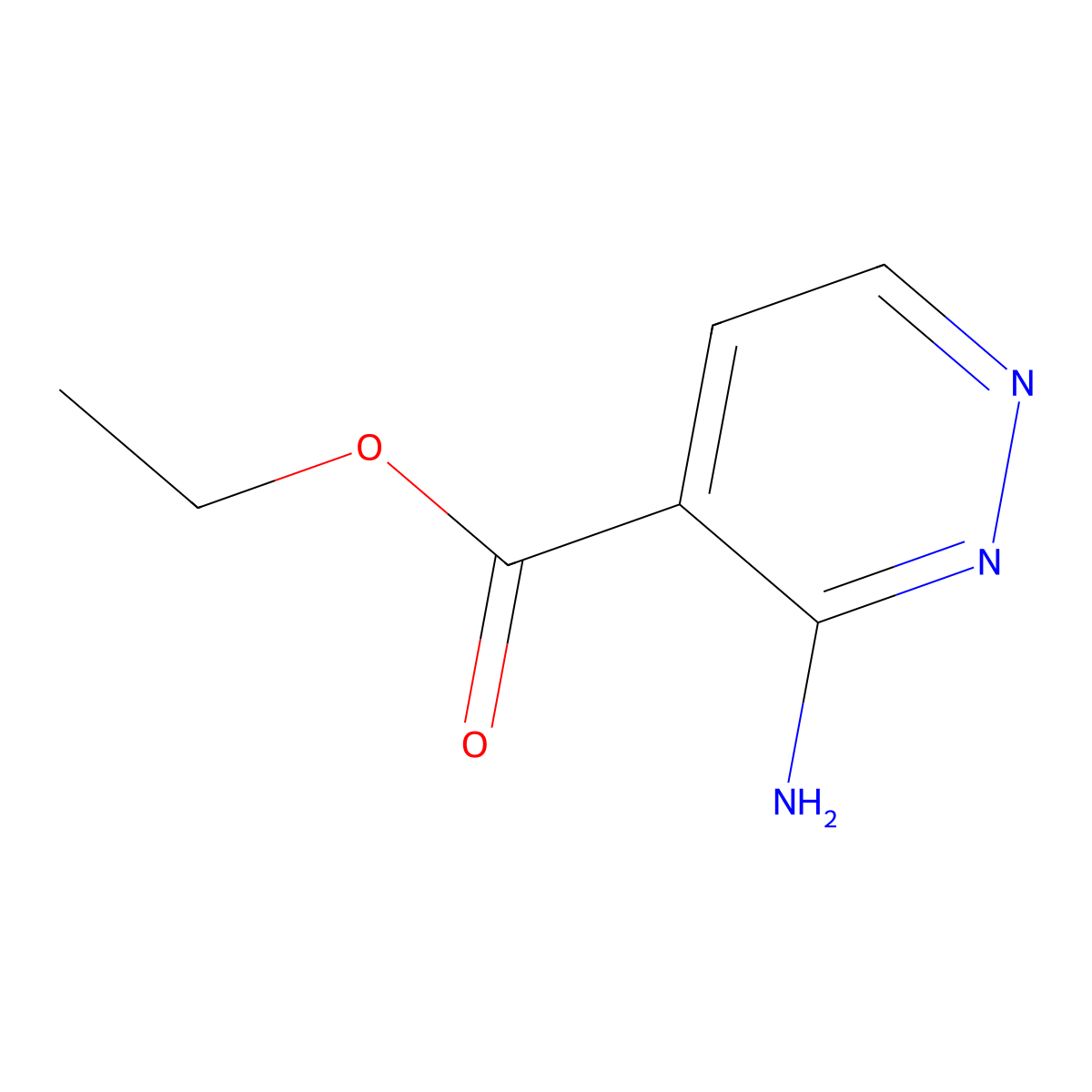 Ethyl 3-aminopyridazine-4-carboxylate molecular structure, CAS 716325-02-9