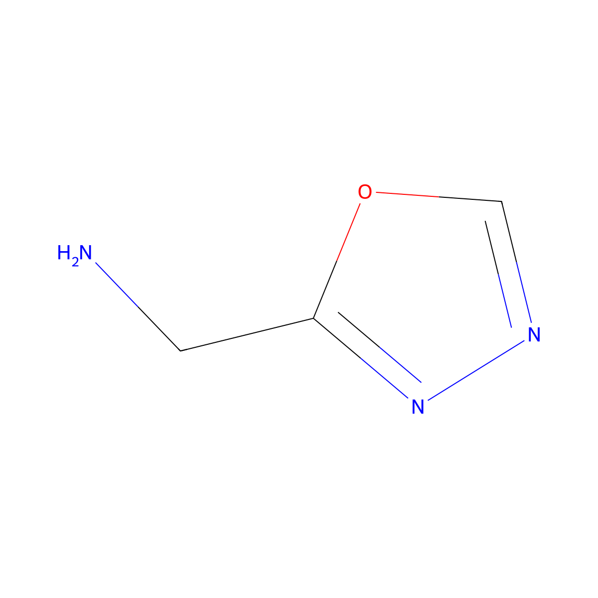 (1,3,4-Oxadiazol-2-YL)methanamine molecular structure, CAS 716329-40-7