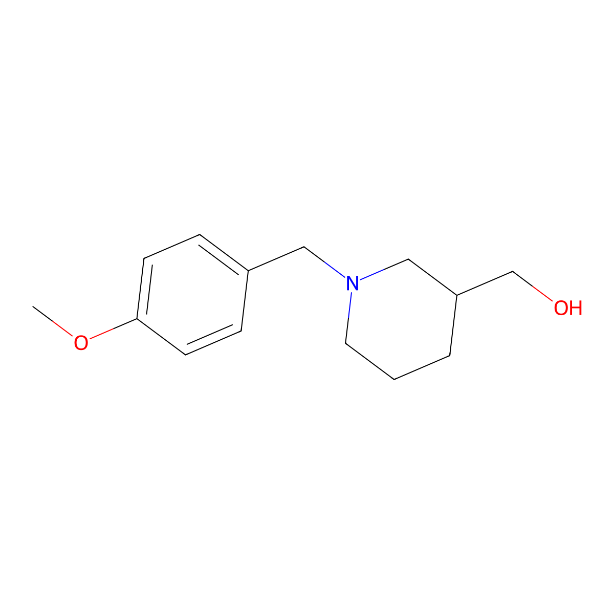 {1-[(4-Methoxyphenyl)methyl]piperidin-3-yl}methanol molecular structure, CAS 716339-54-7