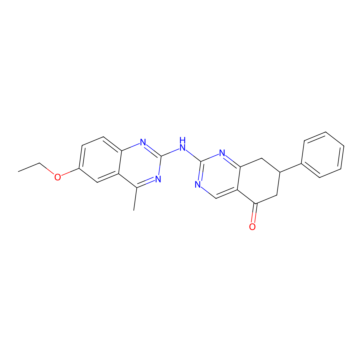 2-[(6-ethoxy-4-methylquinazolin-2-yl)amino]-7-phenyl-7,8-dihydroquinazolin-5(6H)-one molecular structure, CAS 716340-87-3