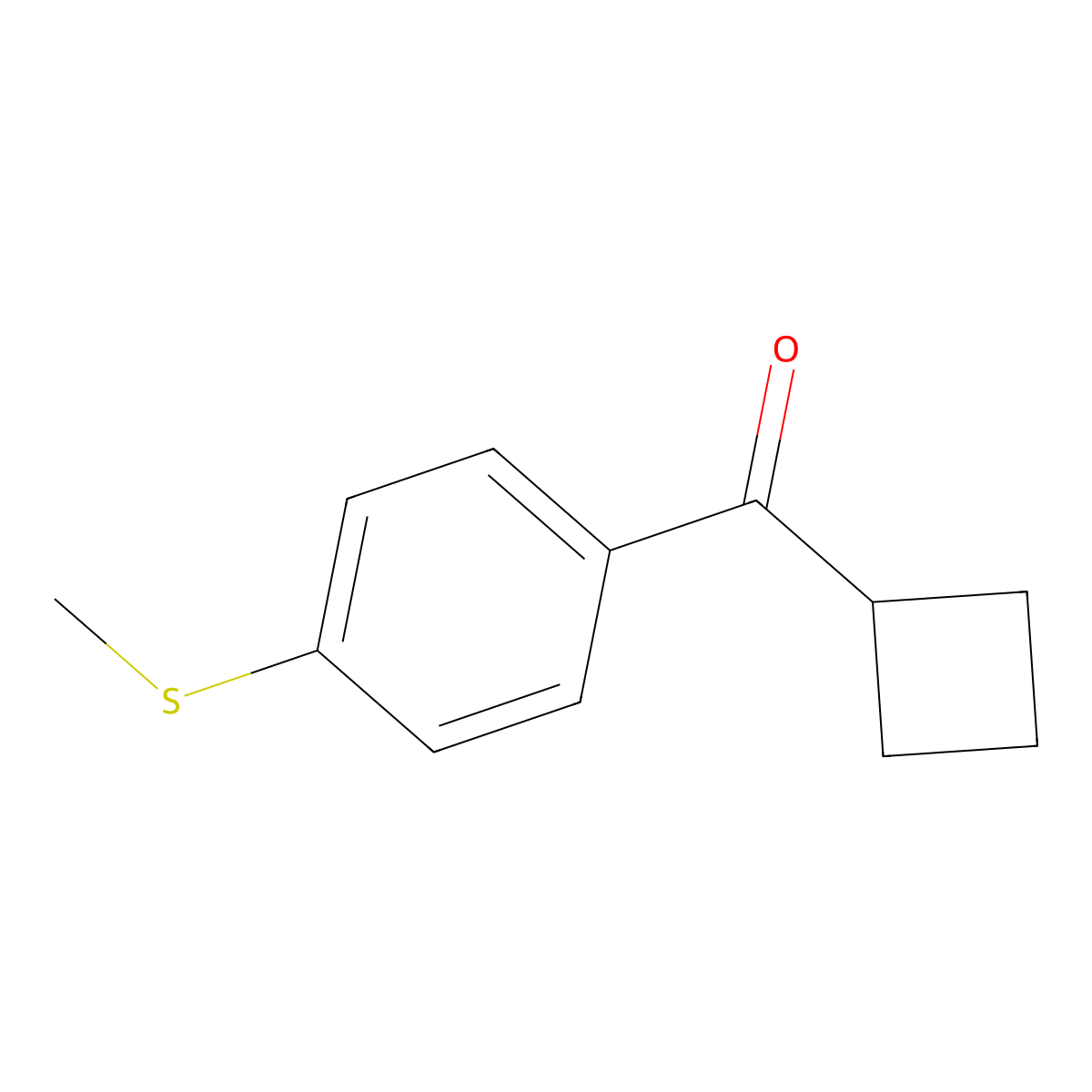 Cyclobutyl 4-thiomethylphenyl ketone molecular structure, CAS 716341-27-4
