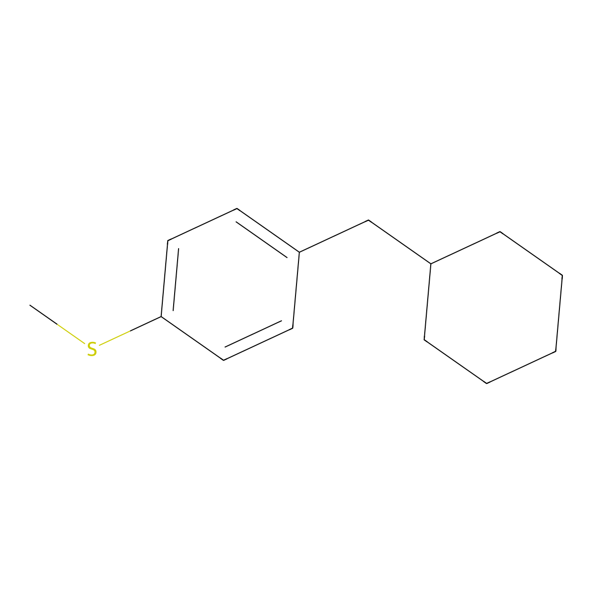 1-(Cyclohexylmethyl)-4-(methylthio)benzene molecular structure, CAS 716341-30-9