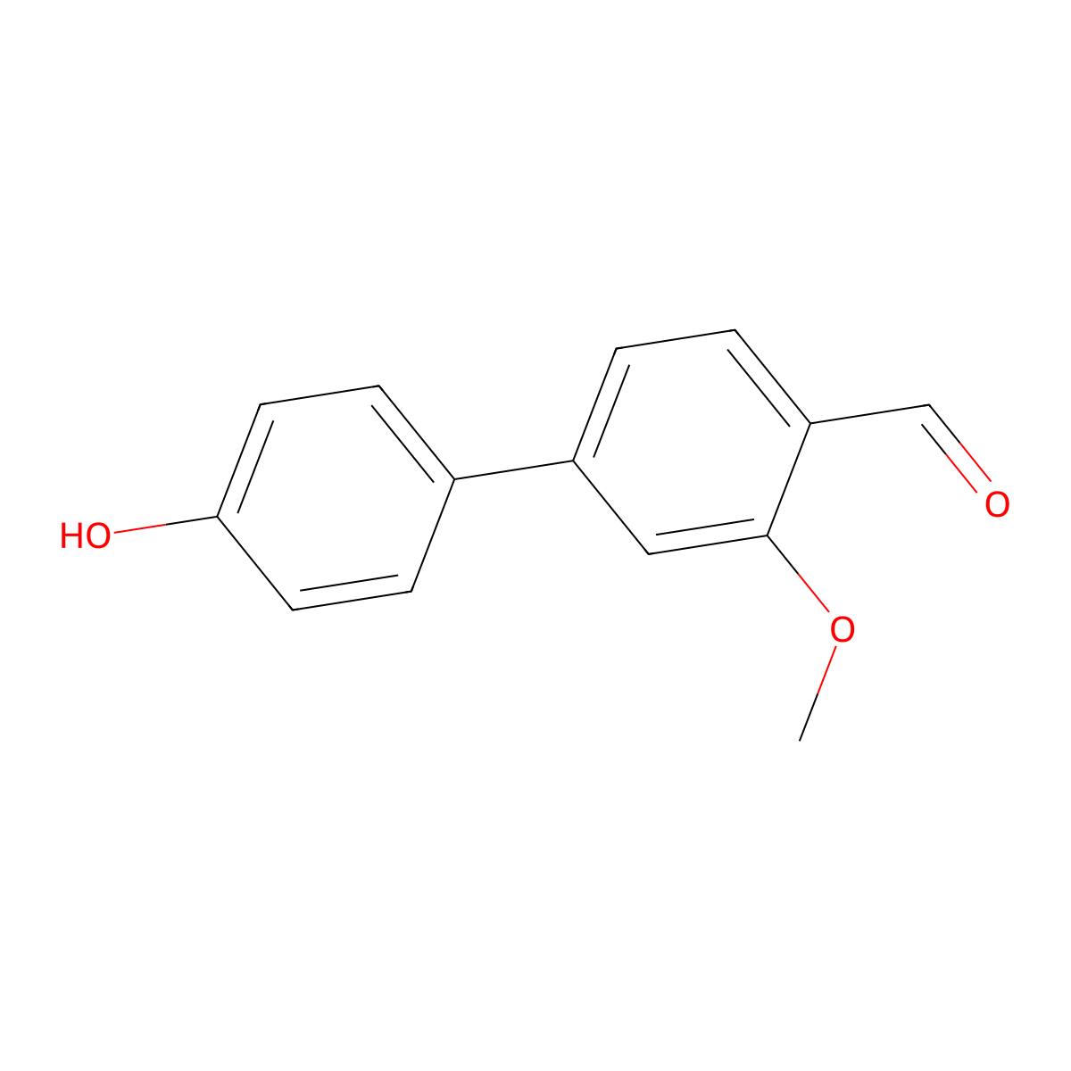 4'-Hydroxy-3-methoxy-1,1'-biphenyl-4-carbaldehyde molecular structure, CAS 716344-16-0