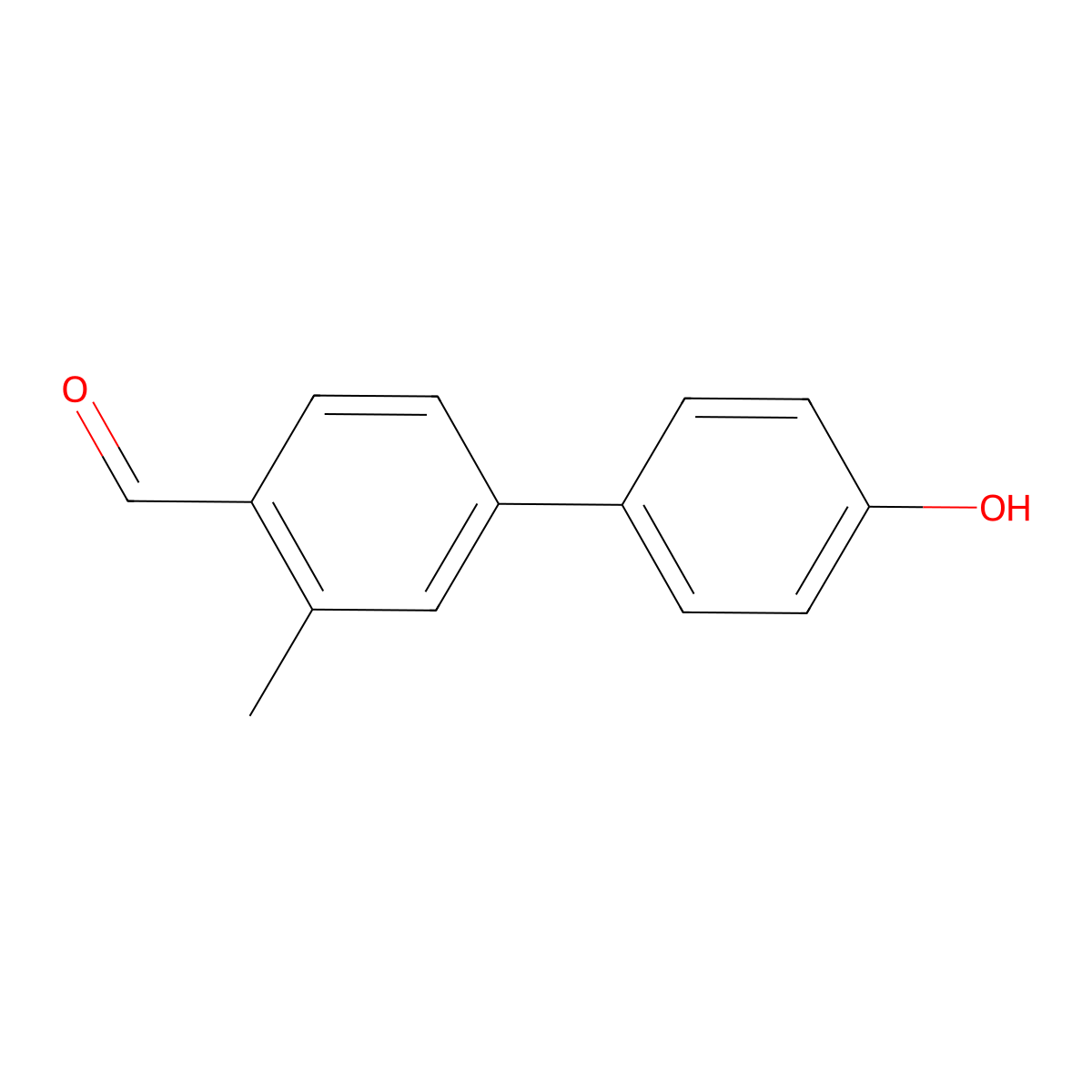 4'-Hydroxy-3-methyl[1,1'-biphenyl]-4-carbaldehyde molecular structure, CAS 716344-36-4
