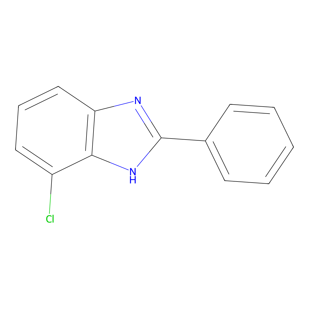 4-chloro-2-phenyl-1H-benzimidazole molecular structure, CAS 71635-98-8