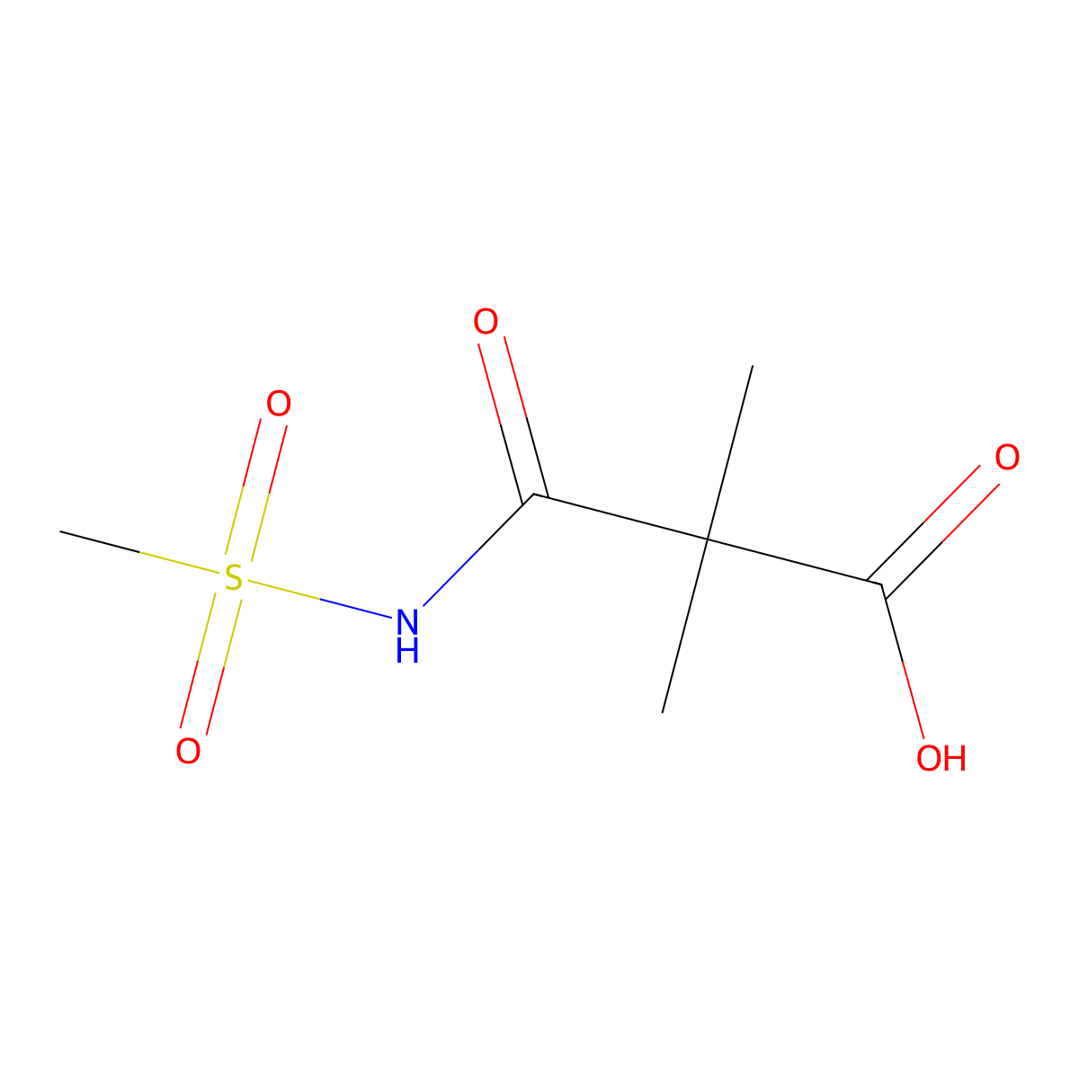 2-(Methanesulfonylcarbamoyl)-2,2-dimethylacetic acid molecular structure, CAS 716358-43-9