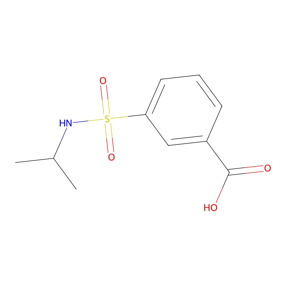 3-[(Propan-2-yl)sulfamoyl]benzoic acid molecular structure, CAS 716358-46-2
