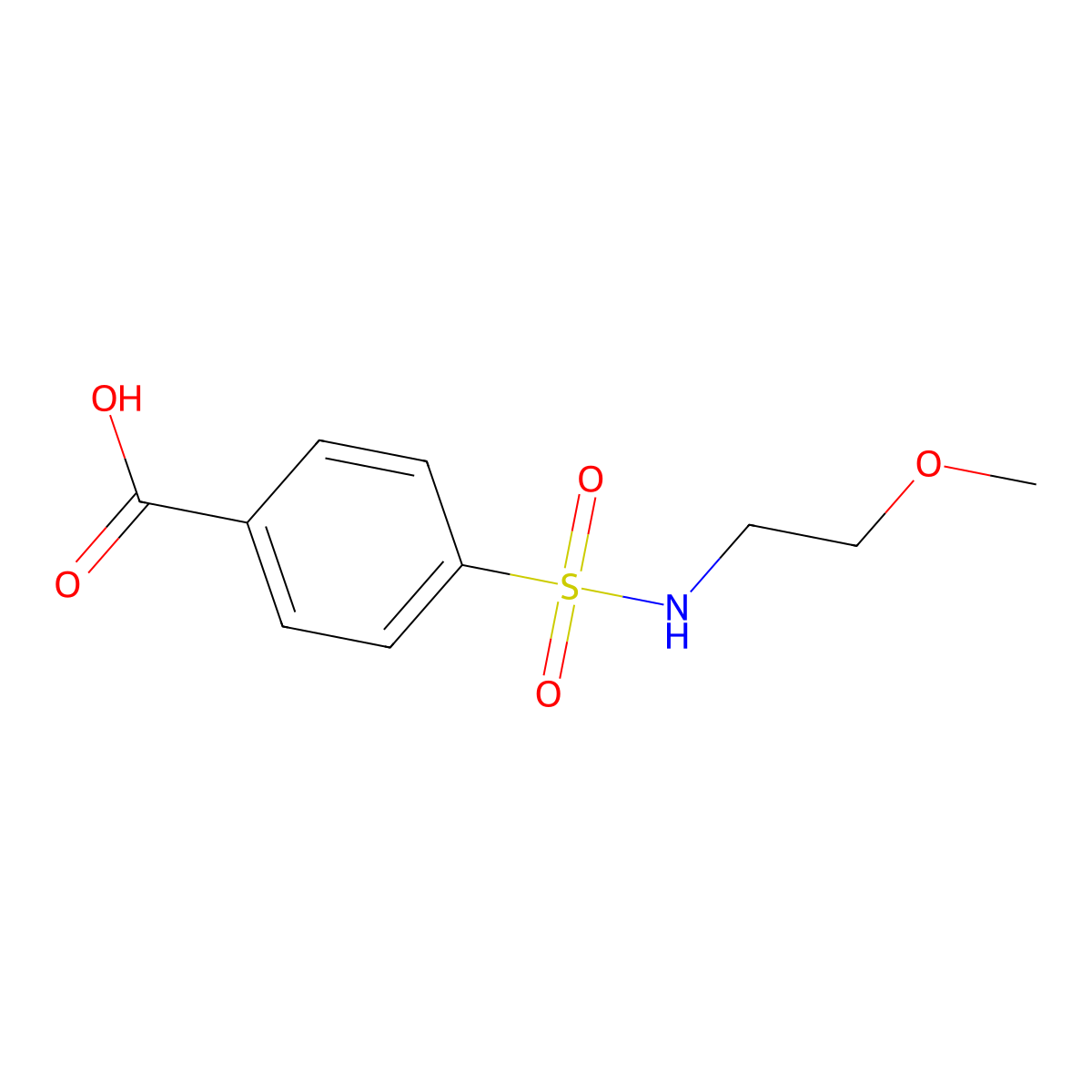 4-((2-Methoxyethyl)sulfamoyl)benzoic acid molecular structure, CAS 716358-47-3