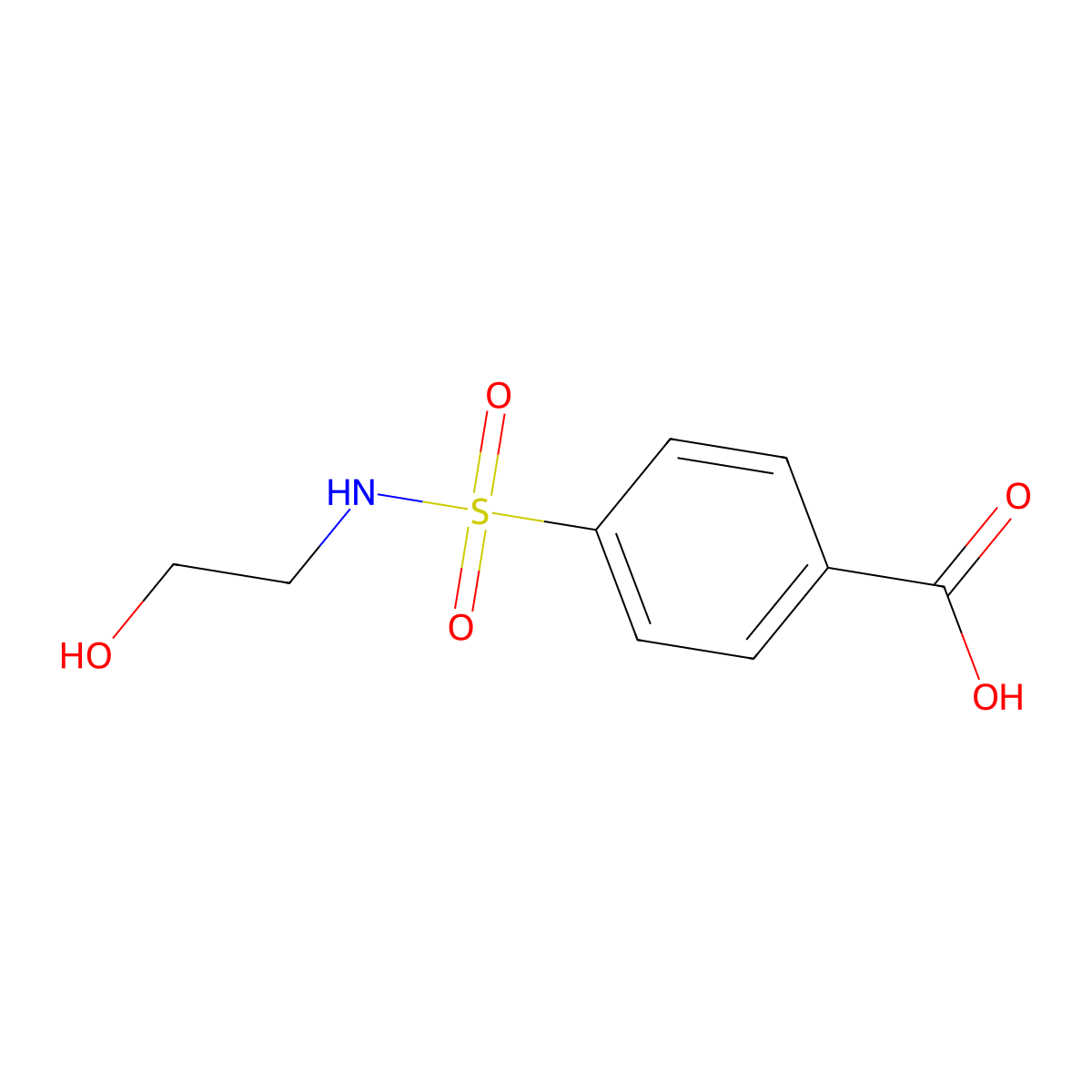 4-(2-Hydroxyethylsulfamoyl)benzoic acid molecular structure, CAS 716358-48-4
