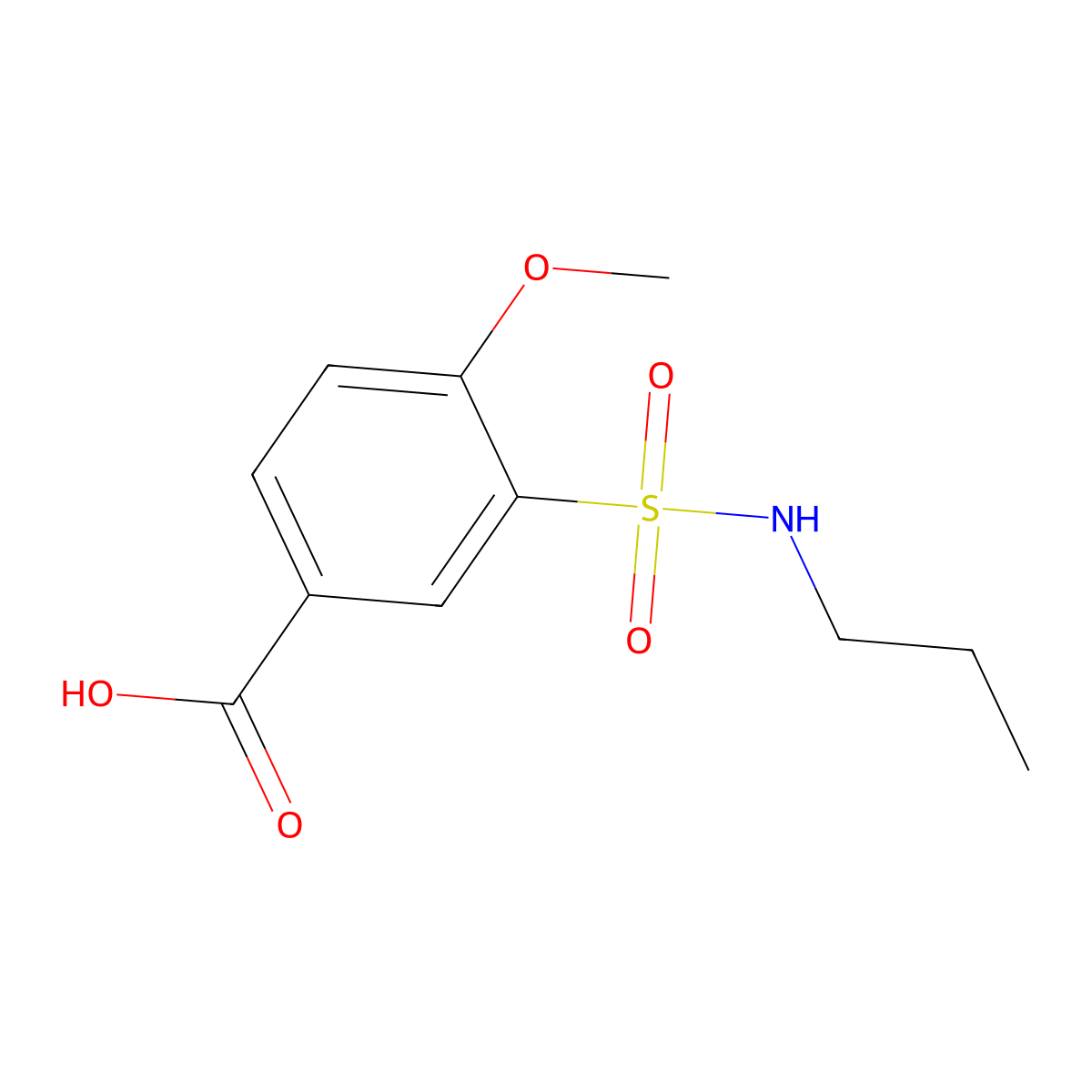 4-Methoxy-3-[(propylamino)sulfonyl]benzoic acid molecular structure, CAS 716358-75-7