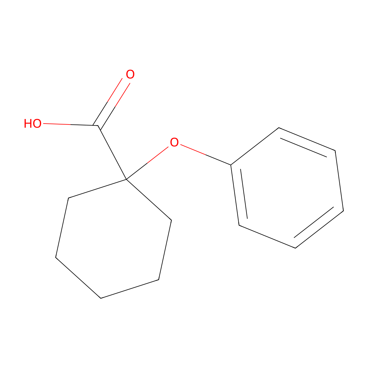 1-Phenoxycyclohexanecarboxylic acid molecular structure, CAS 716361-84-1