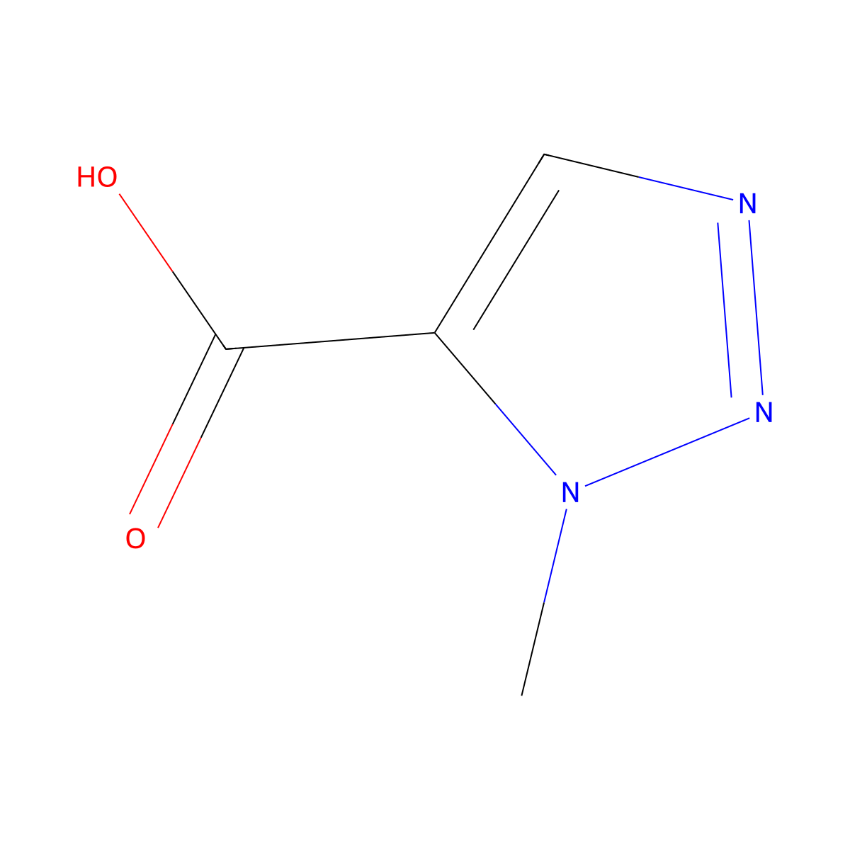 1-methyl-1H-1,2,3-triazole-5-carboxylic acid molecular structure, CAS 716361-91-0