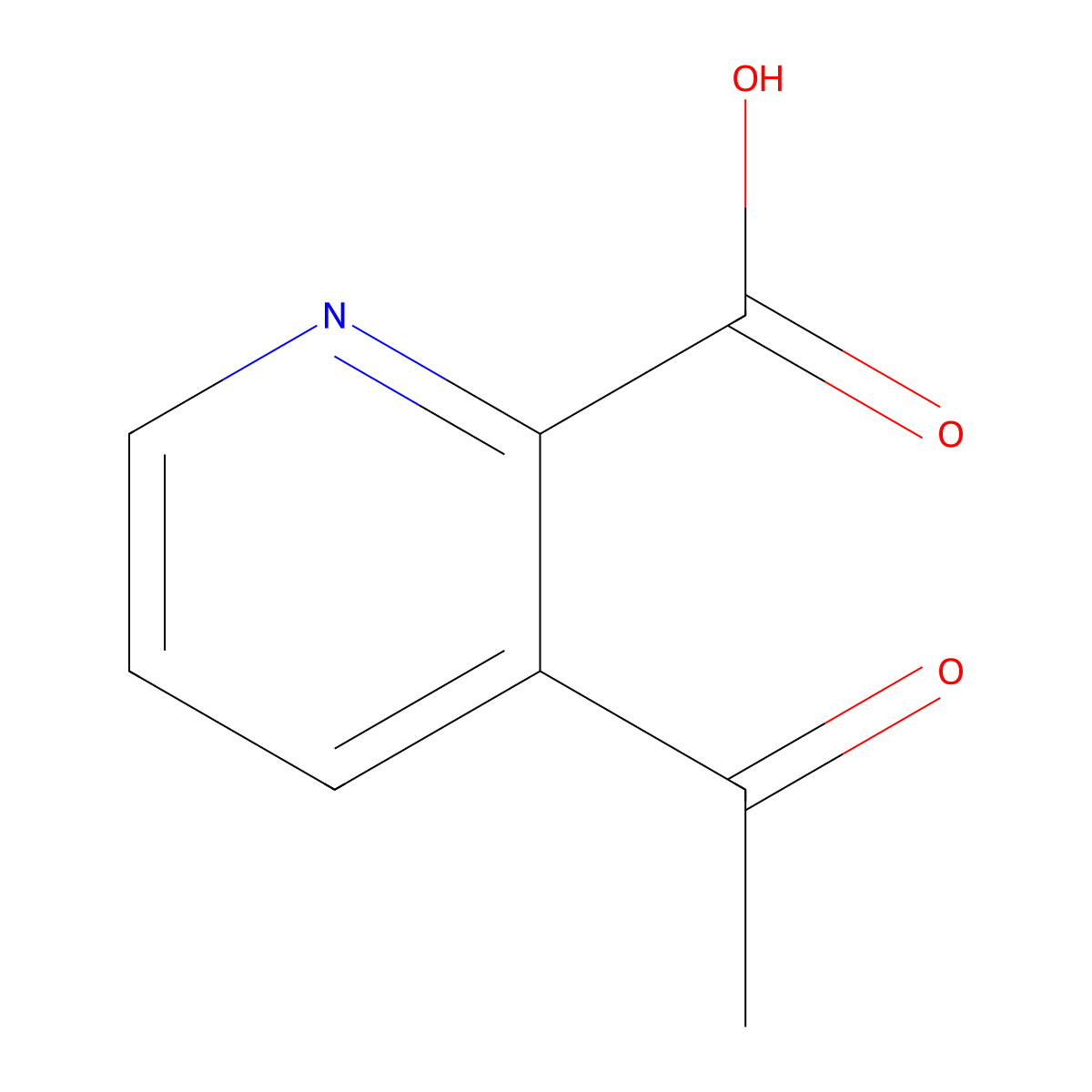 3-Acetyl-2-pyridinecarboxylic acid molecular structure, CAS 716362-04-8