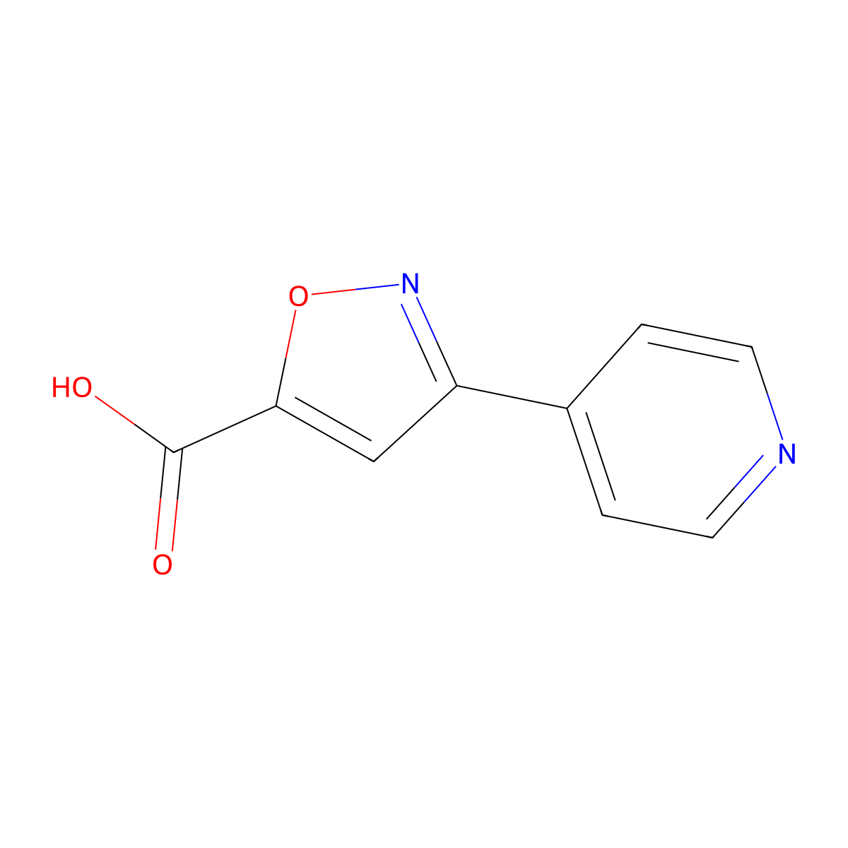 3-(4-Pyridinyl)-5-isoxazolecarboxylic acid molecular structure, CAS 716362-05-9