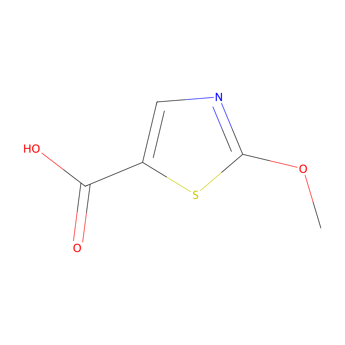 2-Methoxy-1,3-thiazole-5-carboxylic acid molecular structure, CAS 716362-09-3