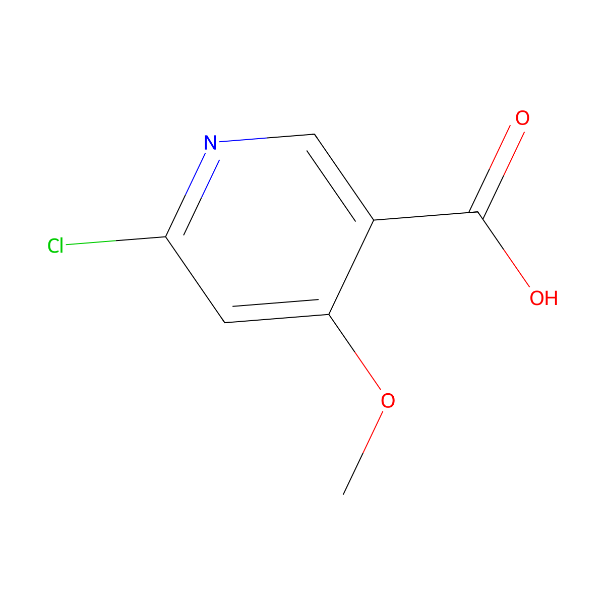 6-Chloro-4-methoxypyridine-3-carboxylic acid molecular structure, CAS 716362-10-6