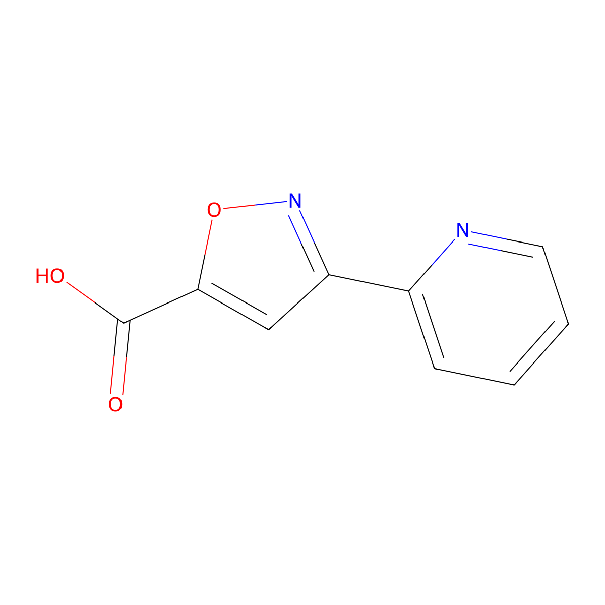 3-(Pyridin-2-yl)isoxazole-5-carboxylic acid molecular structure, CAS 716362-11-7