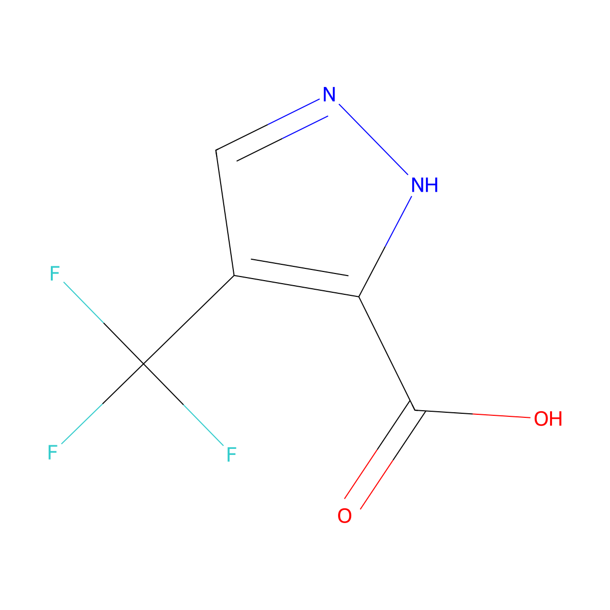 4-(trifluoromethyl)-1H-pyrazole-5-carboxylic acid molecular structure, CAS 716362-12-8