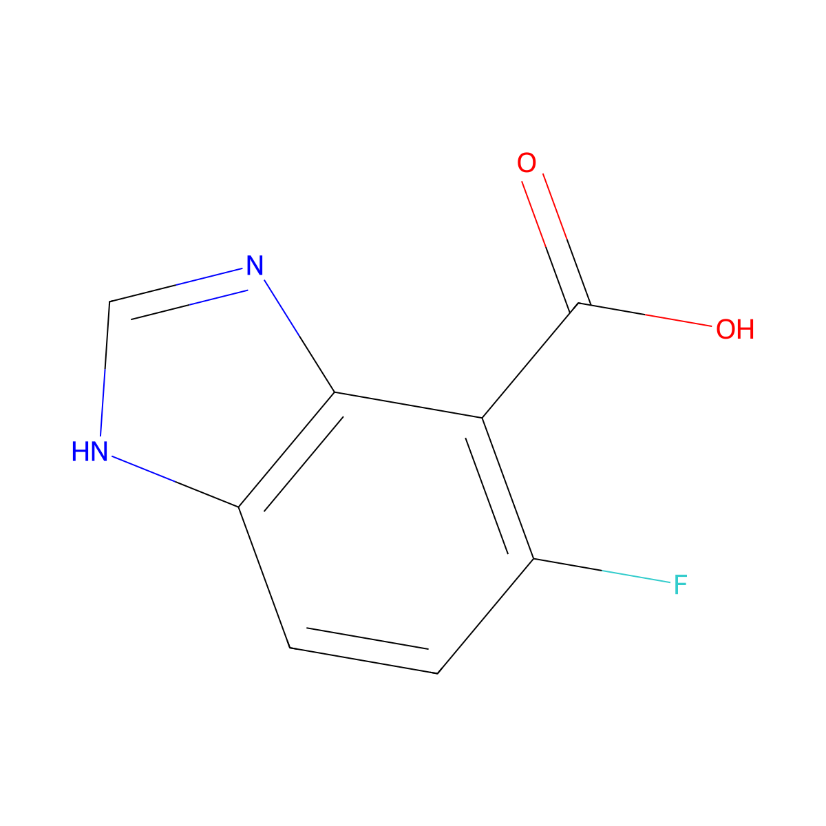 5-fluoro-1H-benzimidazole-4-carboxylic acid molecular structure, CAS 716362-27-5