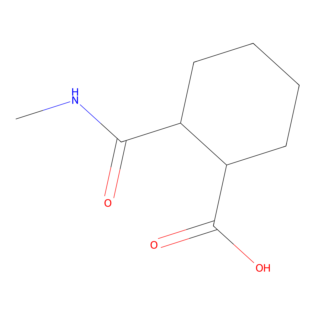 2-[(Methylamino)carbonyl]cyclohexanecarboxylic acid molecular structure, CAS 716362-44-6