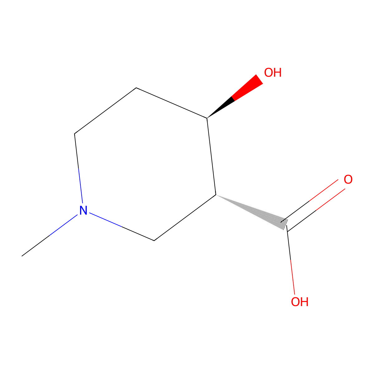 (3R,4R)-4-Hydroxy-1-methylpiperidine-3-carboxylic acid molecular structure, CAS 716362-72-0