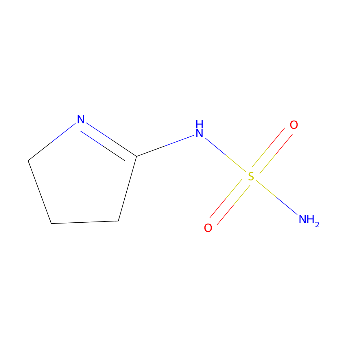 N-(pyrrolidin-2-ylidene)aminosulfonamide molecular structure, CAS 716364-40-8