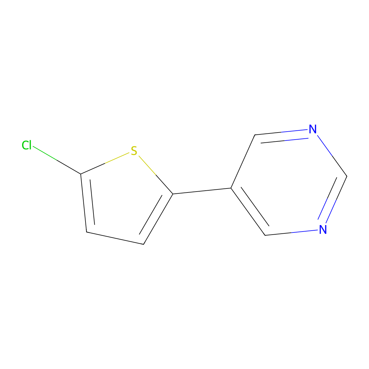 5-(5-Chloro-2-thienyl)pyrimidine molecular structure, CAS 71637-31-5