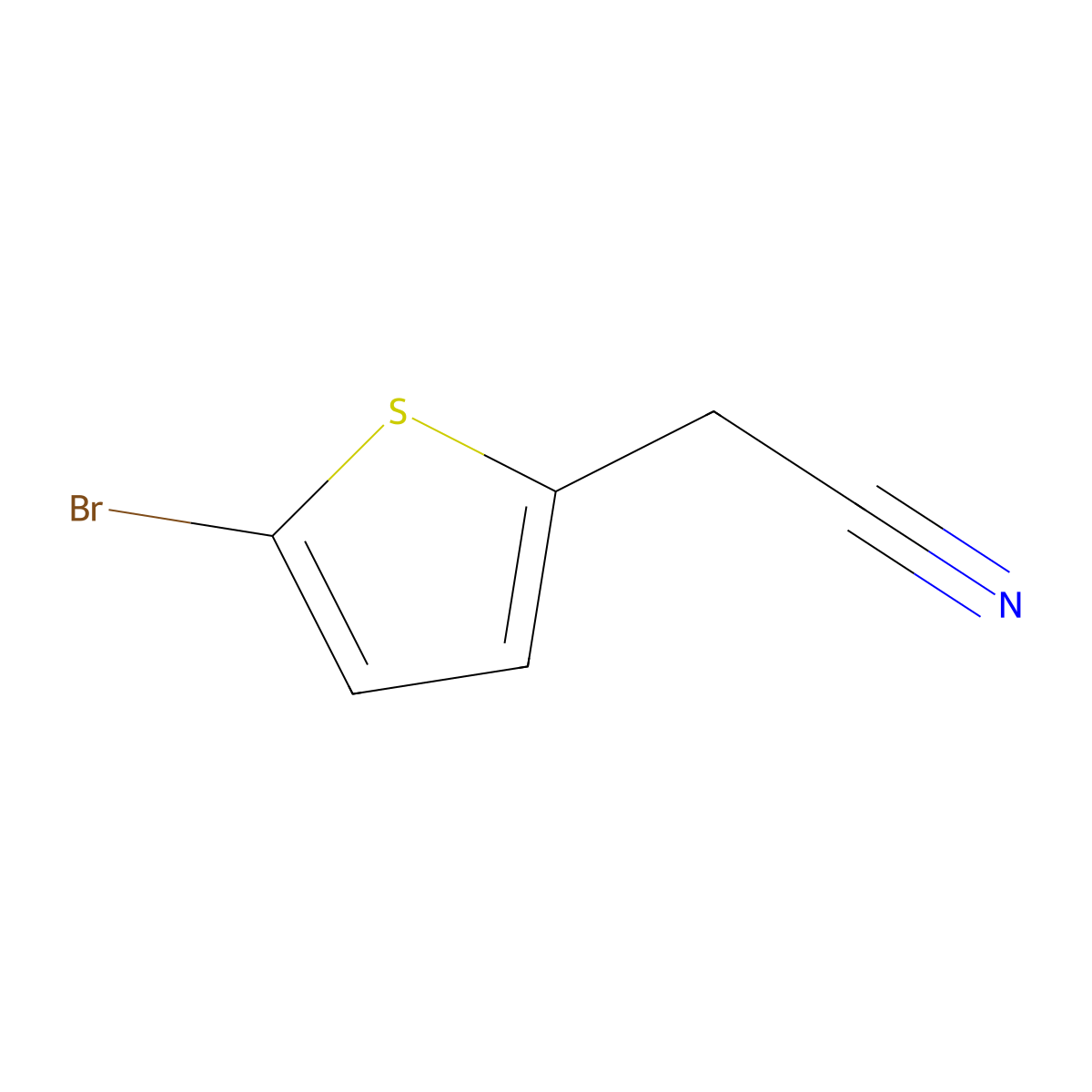 2-(5-Bromothiophen-2-yl)acetonitrile molecular structure, CAS 71637-37-1