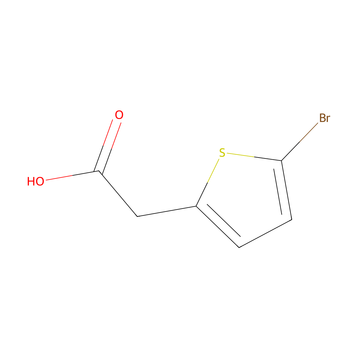 5-Bromo-2-thiopheneacetic acid molecular structure, CAS 71637-38-2