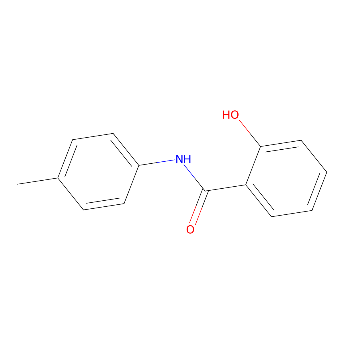 2-hydroxy-N-(4-methylphenyl)benzamide molecular structure, CAS 7164-80-9