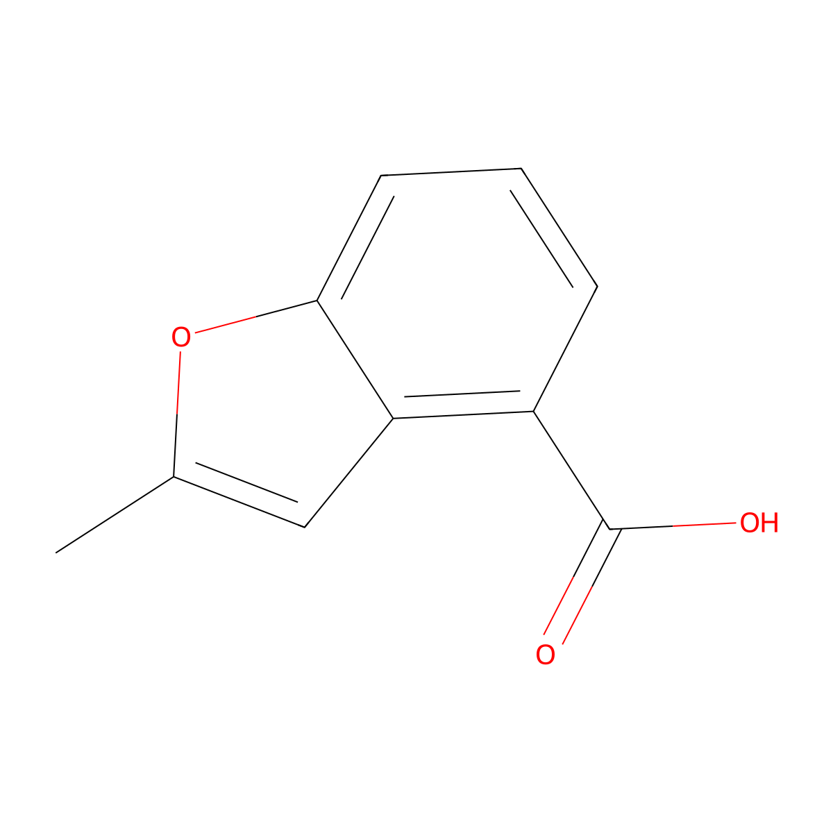 2-Methylbenzofuran-4-carboxylic acid molecular structure, CAS 71641-10-6